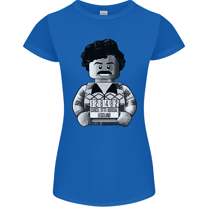 Pablo Escobar Womens Petite Cut T-Shirt Royal Blue