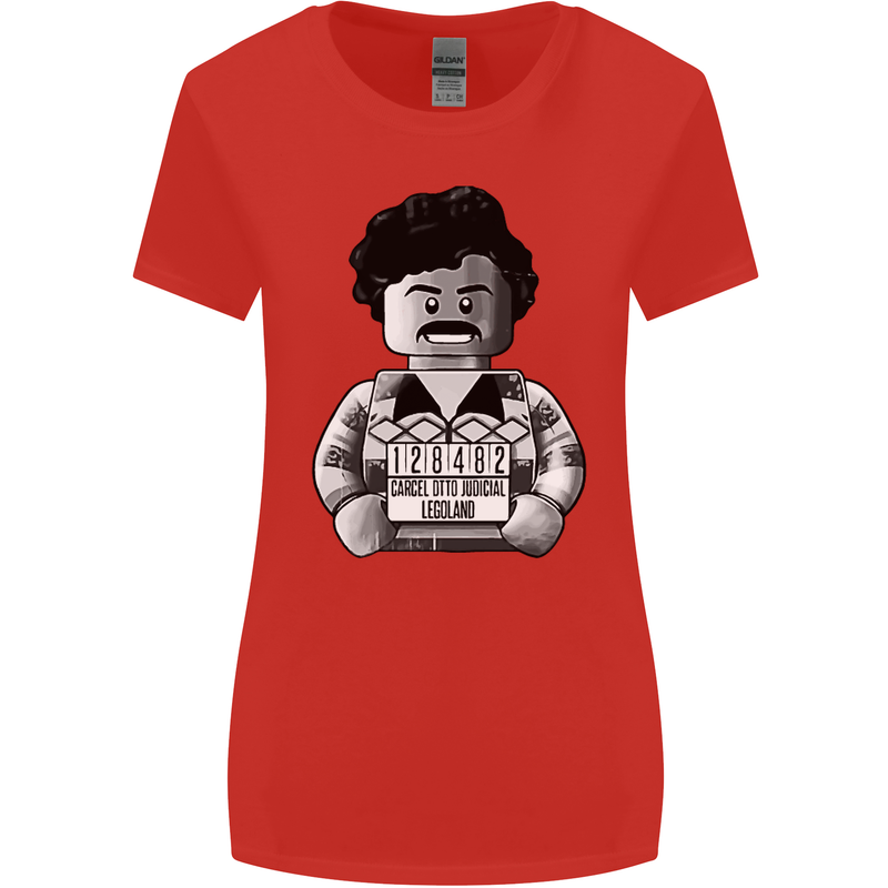 Pablo Escobar Womens Wider Cut T-Shirt Red