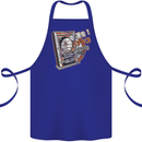 Pachinko Machine Arcade Game Pinball Cotton Apron 100% Organic Royal Blue