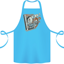 Pachinko Machine Arcade Game Pinball Cotton Apron 100% Organic Turquoise