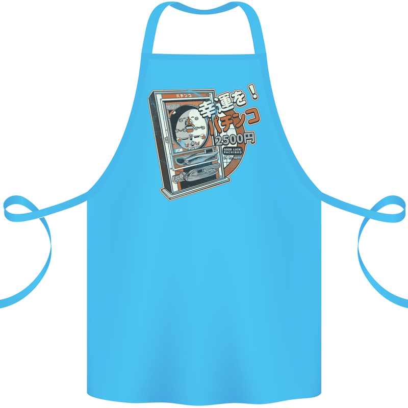 Pachinko Machine Arcade Game Pinball Cotton Apron 100% Organic Turquoise