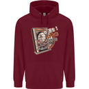 Pachinko Machine Arcade Game Pinball Mens 80% Cotton Hoodie Maroon