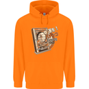 Pachinko Machine Arcade Game Pinball Mens 80% Cotton Hoodie Orange