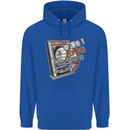 Pachinko Machine Arcade Game Pinball Mens 80% Cotton Hoodie Royal Blue