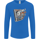 Pachinko Machine Arcade Game Pinball Mens Long Sleeve T-Shirt Royal Blue