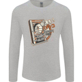 Pachinko Machine Arcade Game Pinball Mens Long Sleeve T-Shirt Sports Grey