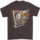 Pachinko Machine Arcade Game Pinball Mens T-Shirt Cotton Gildan Dark Chocolate