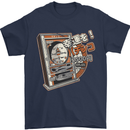 Pachinko Machine Arcade Game Pinball Mens T-Shirt Cotton Gildan Navy Blue