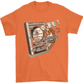 Pachinko Machine Arcade Game Pinball Mens T-Shirt Cotton Gildan Orange