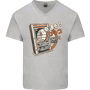 Pachinko Machine Arcade Game Pinball Mens V-Neck Cotton T-Shirt Sports Grey