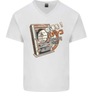 Pachinko Machine Arcade Game Pinball Mens V-Neck Cotton T-Shirt White