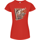 Pachinko Machine Arcade Game Pinball Womens Petite Cut T-Shirt Red