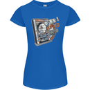 Pachinko Machine Arcade Game Pinball Womens Petite Cut T-Shirt Royal Blue