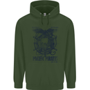 Pacific Pirates Sailing Sailor Boat Childrens Kids Hoodie Forest Green