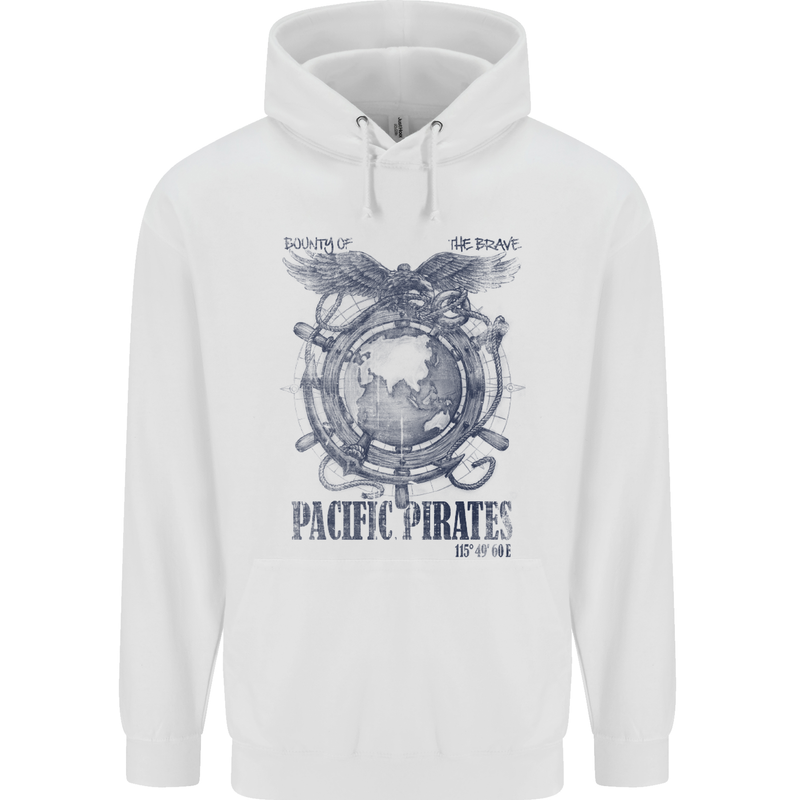 Pacific Pirates Sailing Sailor Boat Childrens Kids Hoodie White