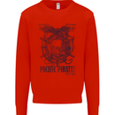 Pacific Pirates Sailing Sailor Boat Kids Sweatshirt Jumper Bright Red