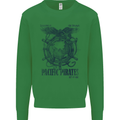 Pacific Pirates Sailing Sailor Boat Kids Sweatshirt Jumper Irish Green