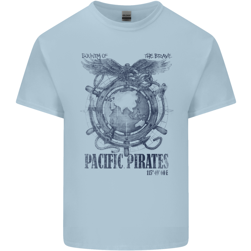 Pacific Pirates Sailing Sailor Boat Kids T-Shirt Childrens Light Blue
