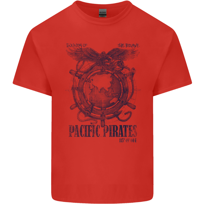 Pacific Pirates Sailing Sailor Boat Kids T-Shirt Childrens Red