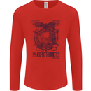 Pacific Pirates Sailing Sailor Boat Mens Long Sleeve T-Shirt Red