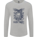 Pacific Pirates Sailing Sailor Boat Mens Long Sleeve T-Shirt Sports Grey