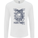 Pacific Pirates Sailing Sailor Boat Mens Long Sleeve T-Shirt White