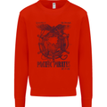 Pacific Pirates Sailing Sailor Boat Mens Sweatshirt Jumper Bright Red