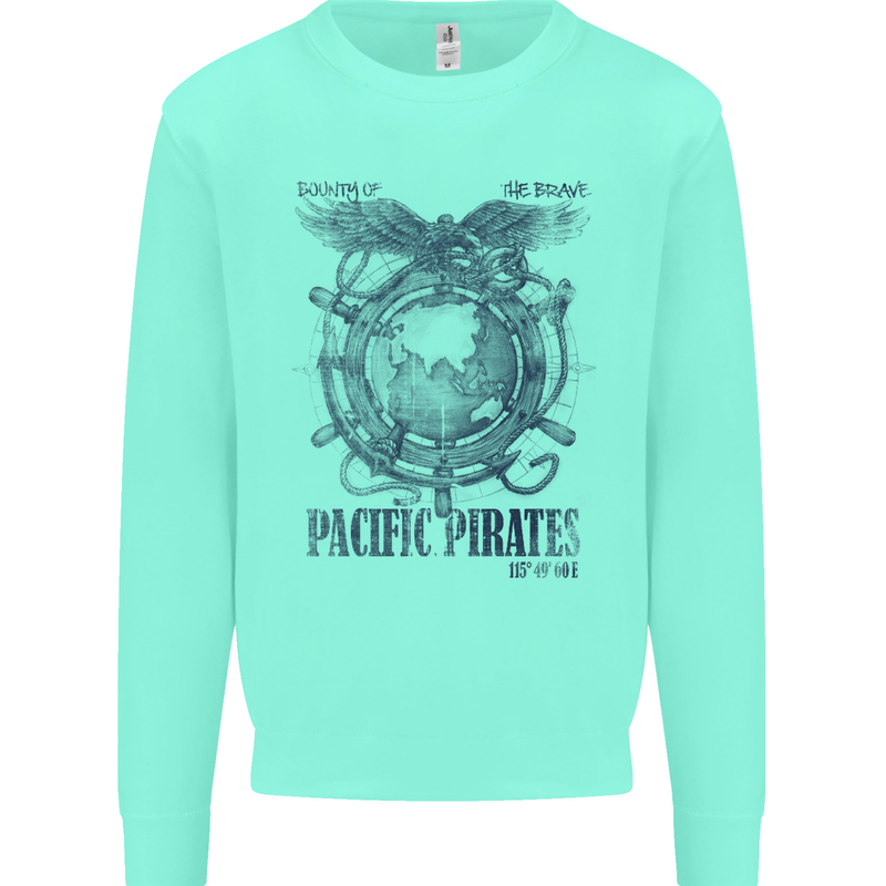 Pacific Pirates Sailing Sailor Boat Mens Sweatshirt Jumper Peppermint