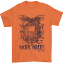 Pacific Pirates Sailing Sailor Boat Mens T-Shirt Cotton Gildan Orange