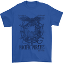 Pacific Pirates Sailing Sailor Boat Mens T-Shirt Cotton Gildan Royal Blue