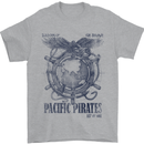 Pacific Pirates Sailing Sailor Boat Mens T-Shirt Cotton Gildan Sports Grey