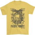 Pacific Pirates Sailing Sailor Boat Mens T-Shirt Cotton Gildan Yellow