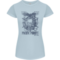 Pacific Pirates Sailing Sailor Boat Womens Petite Cut T-Shirt Light Blue