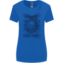 Pacific Pirates Sailing Sailor Boat Womens Wider Cut T-Shirt Royal Blue