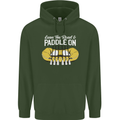 Paddle On Funny White Water Rafting Dinghy Childrens Kids Hoodie Forest Green