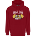 Paddle On Funny White Water Rafting Dinghy Childrens Kids Hoodie Red