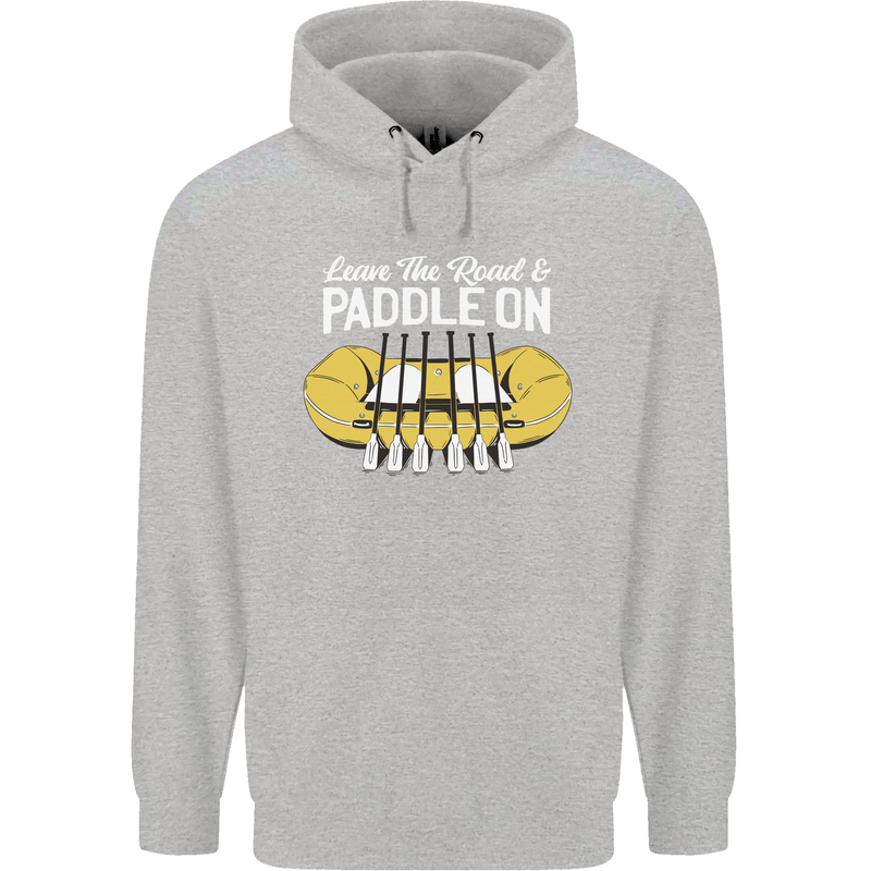 Paddle On Funny White Water Rafting Dinghy Childrens Kids Hoodie Sports Grey