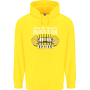 Paddle On Funny White Water Rafting Dinghy Childrens Kids Hoodie Yellow
