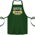 Paddle On Funny White Water Rafting Dinghy Cotton Apron 100% Organic Forest Green