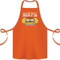 Paddle On Funny White Water Rafting Dinghy Cotton Apron 100% Organic Orange