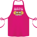 Paddle On Funny White Water Rafting Dinghy Cotton Apron 100% Organic Pink