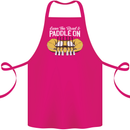 Paddle On Funny White Water Rafting Dinghy Cotton Apron 100% Organic Pink