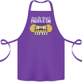 Paddle On Funny White Water Rafting Dinghy Cotton Apron 100% Organic Purple