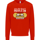 Paddle On Funny White Water Rafting Dinghy Kids Sweatshirt Jumper Bright Red