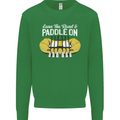 Paddle On Funny White Water Rafting Dinghy Kids Sweatshirt Jumper Irish Green