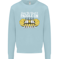 Paddle On Funny White Water Rafting Dinghy Kids Sweatshirt Jumper Light Blue