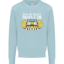 Paddle On Funny White Water Rafting Dinghy Kids Sweatshirt Jumper Light Blue