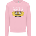 Paddle On Funny White Water Rafting Dinghy Kids Sweatshirt Jumper Light Pink