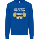 Paddle On Funny White Water Rafting Dinghy Kids Sweatshirt Jumper Royal Blue