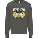 Paddle On Funny White Water Rafting Dinghy Kids Sweatshirt Jumper Storm Grey